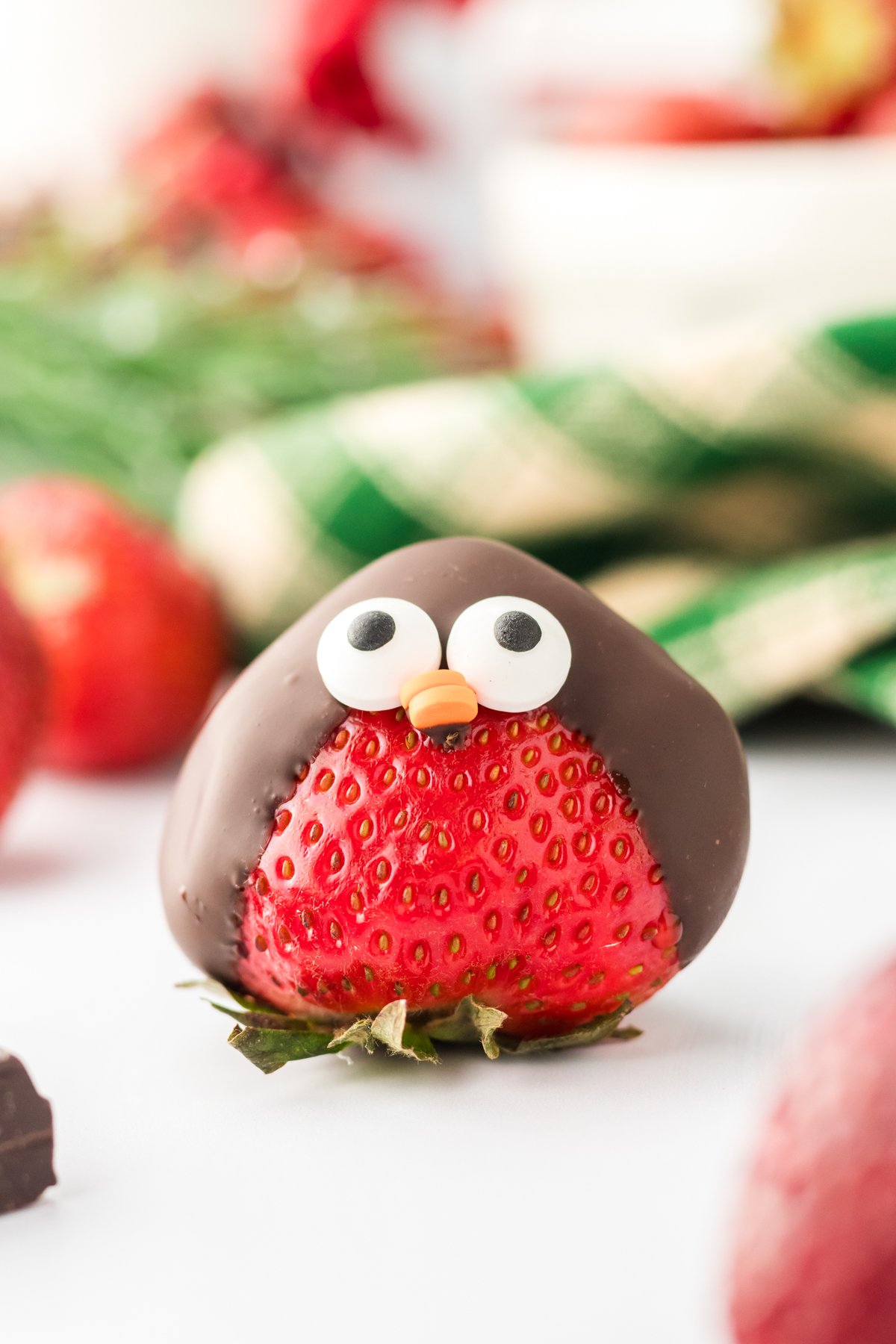 chocolate covered strawberry penguin