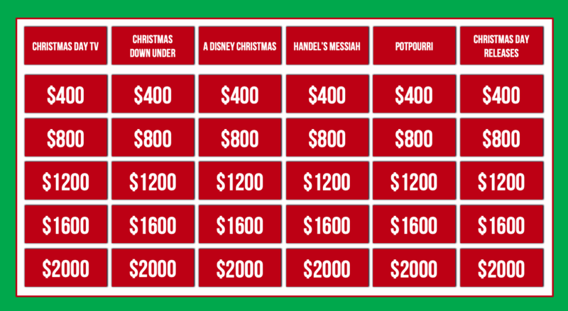 Digital Christmas Jeopardy Game