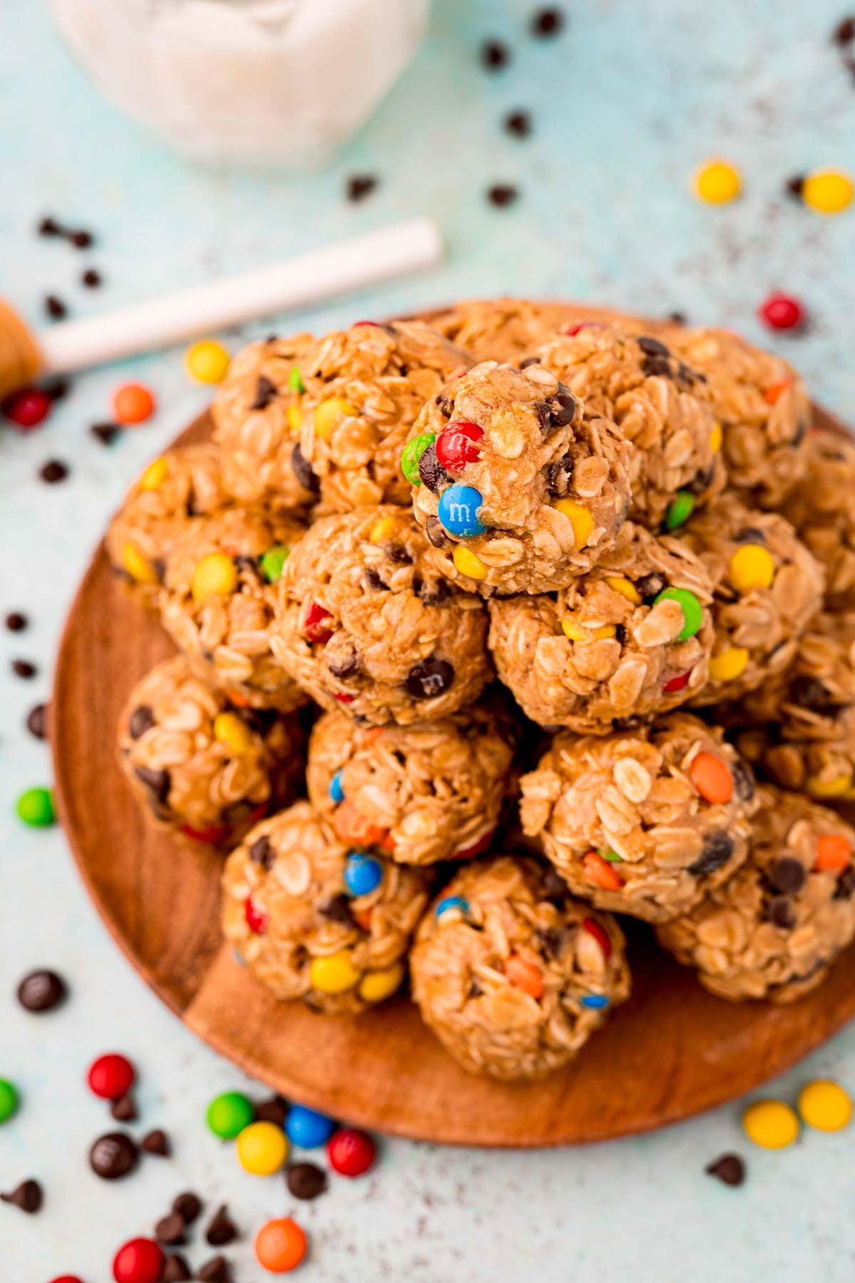 plate with monster protein balls