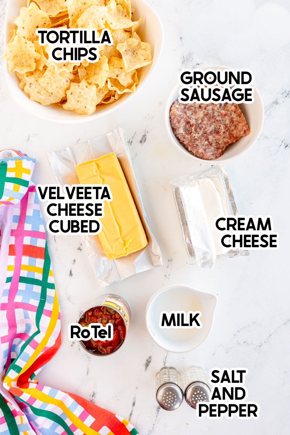 ingredients in velveeta cheese sausage dip 