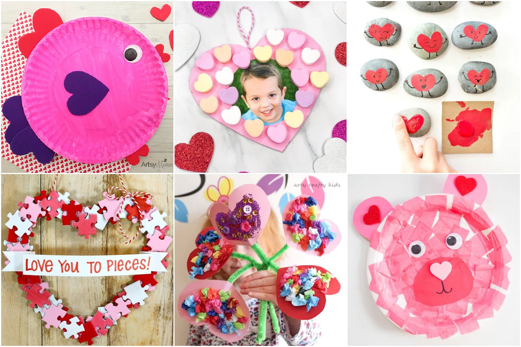 30 Easy Valentine's Day Crafts for Preschoolers - Play Party Plan