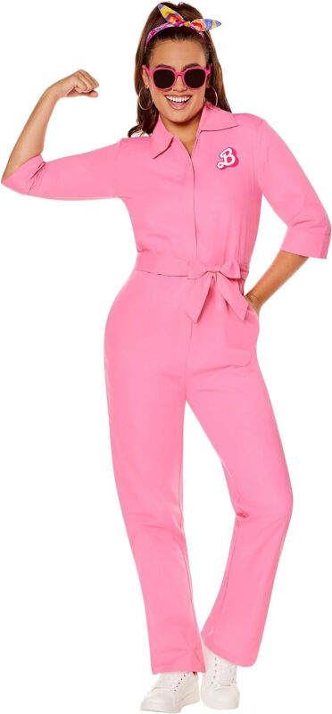 pink utility suit