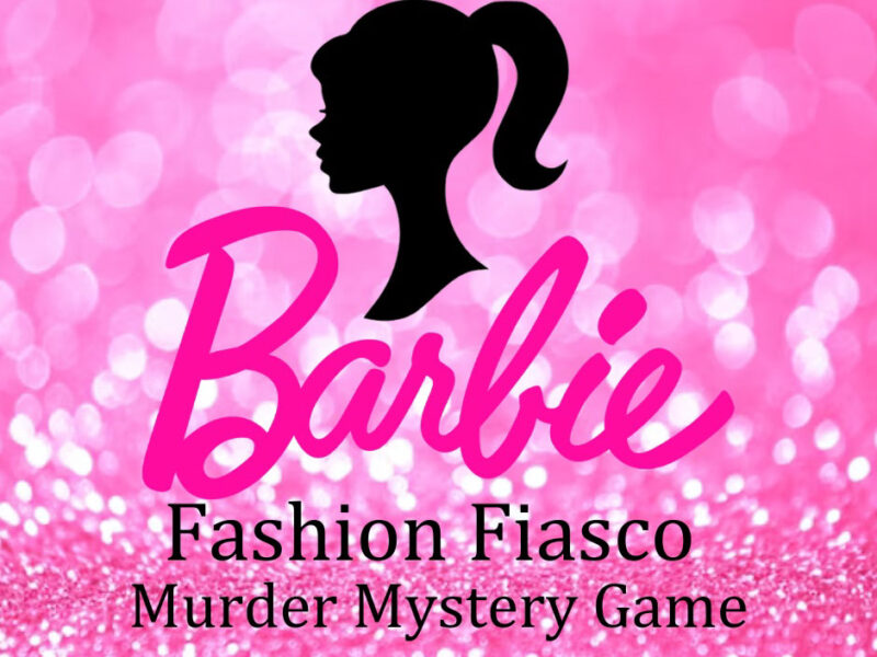 Barbie murder mystery sign
