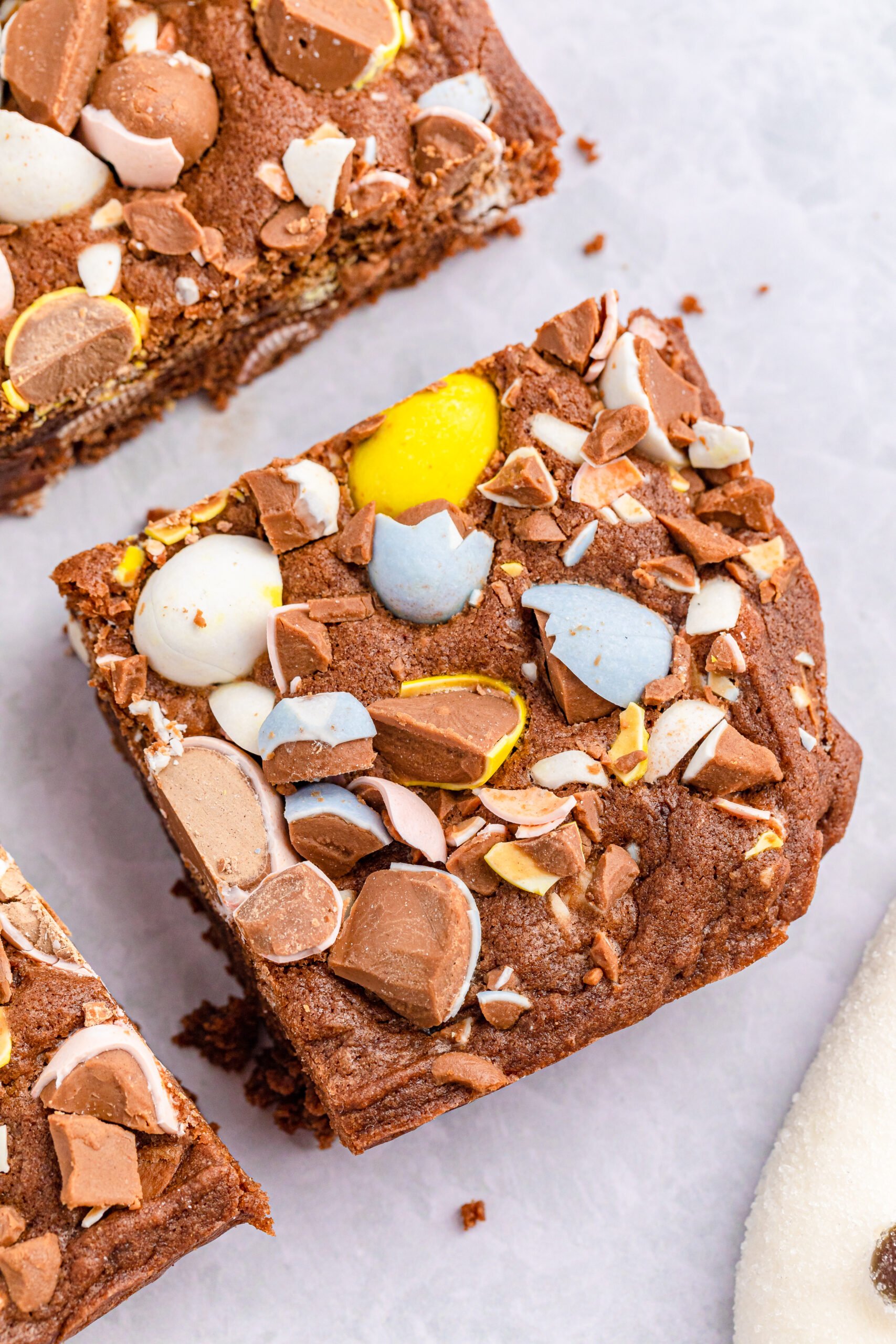 one single cadbury mini egg brownie