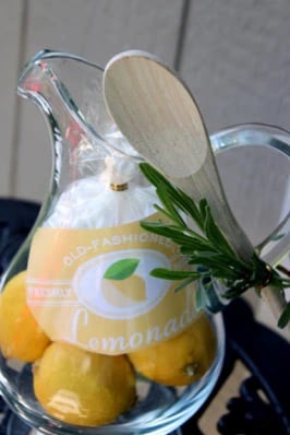 picther with lemons and lemonade instructions