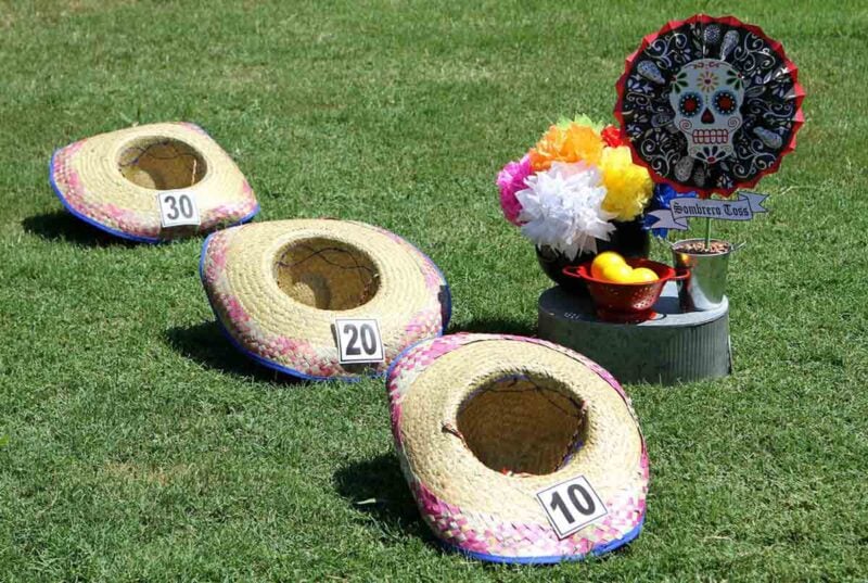 numbered sombrero turned upside down