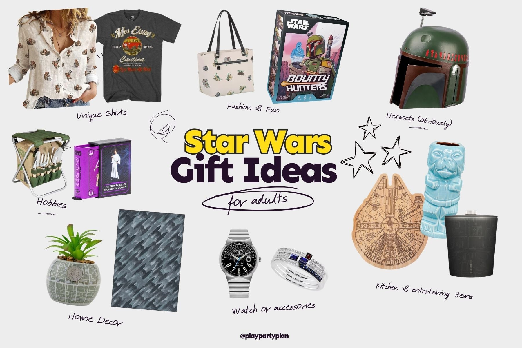 Star Wars Gift Ideas collage of pictures