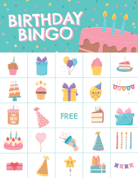 Free Printable Birthday Bingo Cards Play Party Plan