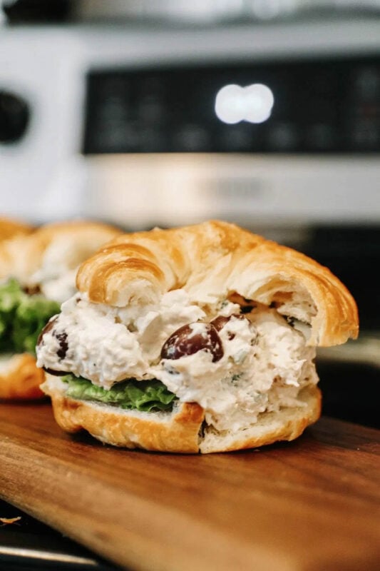 chicken salad in croissant