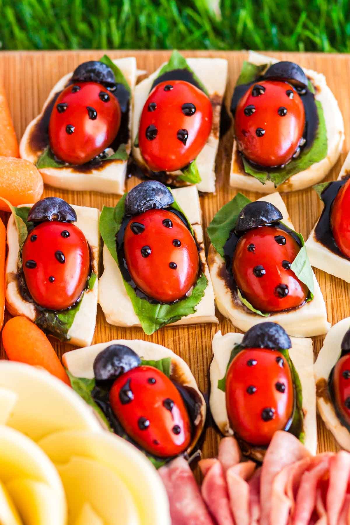 balsamic tomato ladybugs