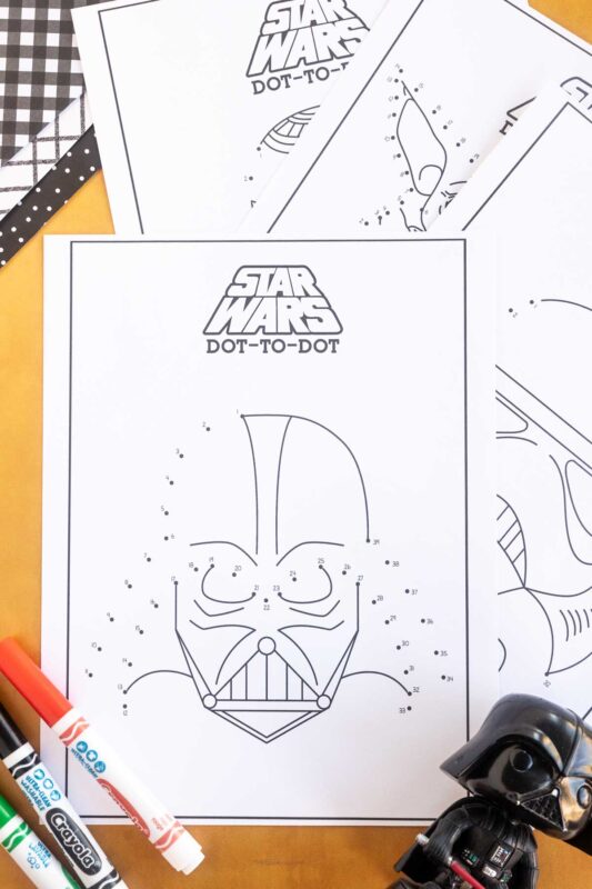 Free Printable Star Wars Dot to Dot Pages - Play Party Plan