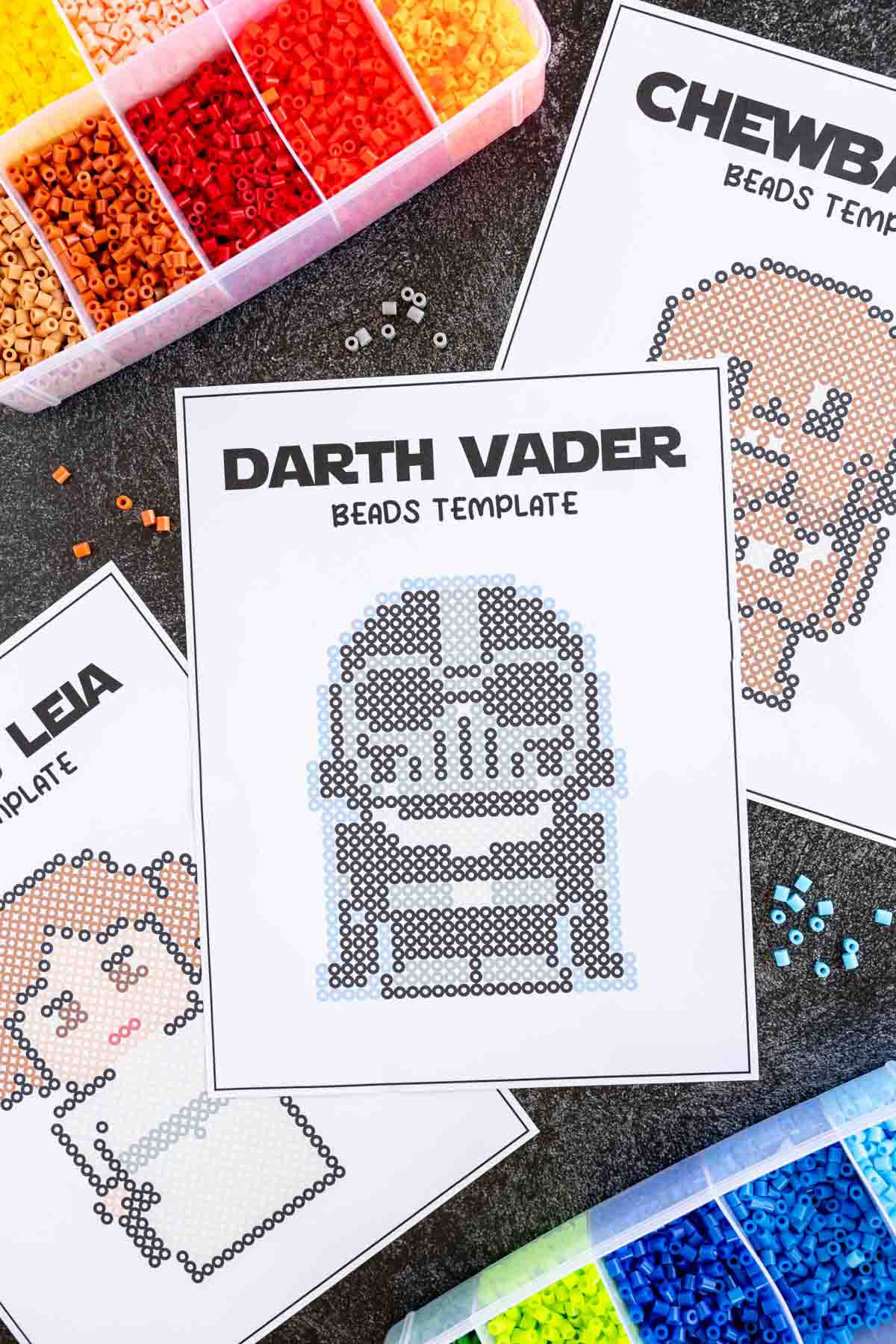 Printed out Star Wars perler beads 