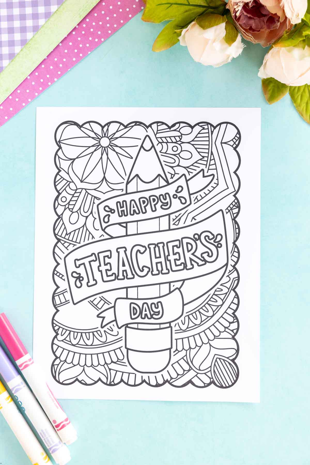 blank teacher appreciation coloring page