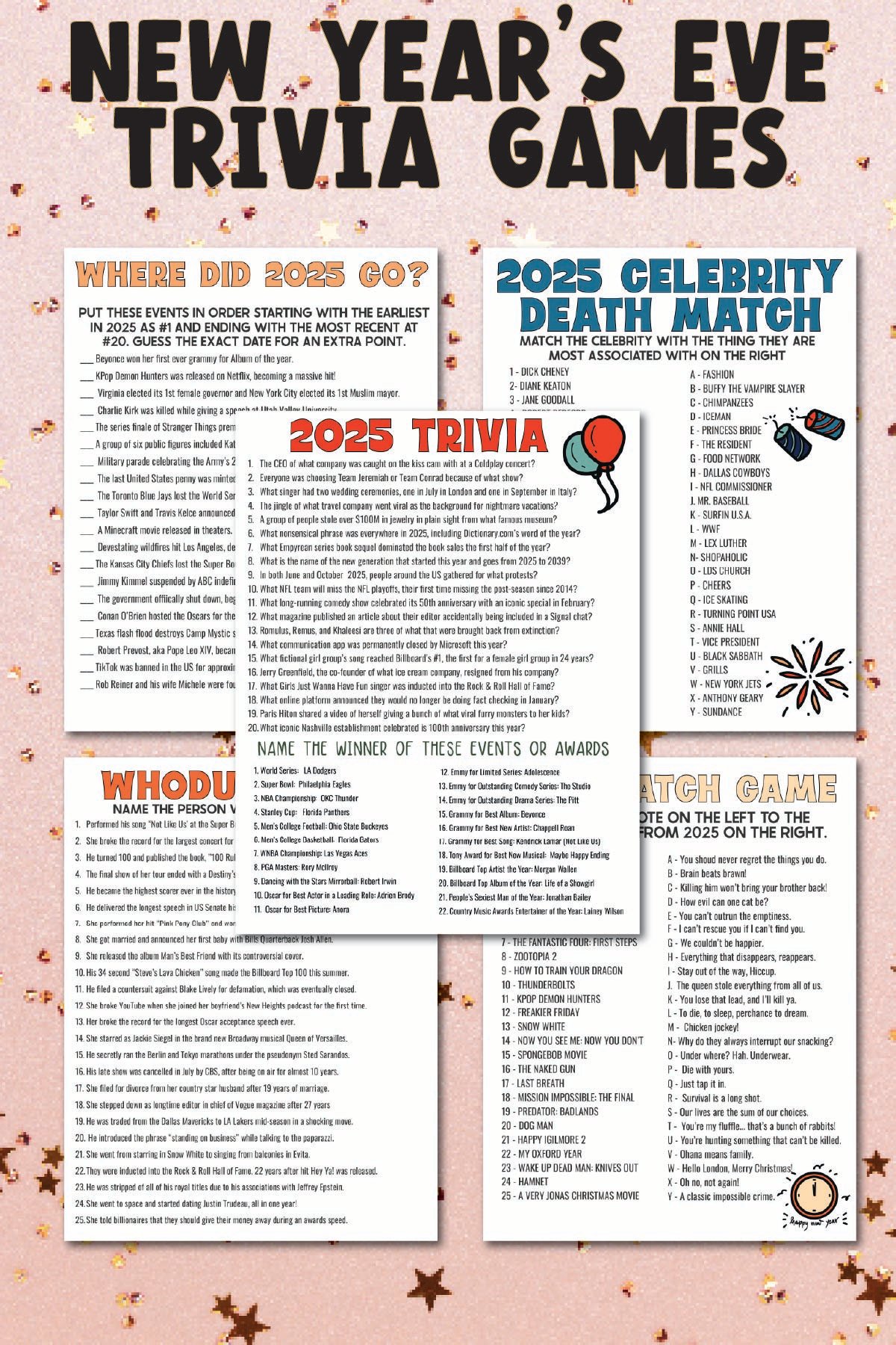 new years eve 2025 trivia games pin1 free printable 2025 new year's eve trivia games - play party plan