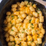 breakfast tater tot casserole in a crockpot