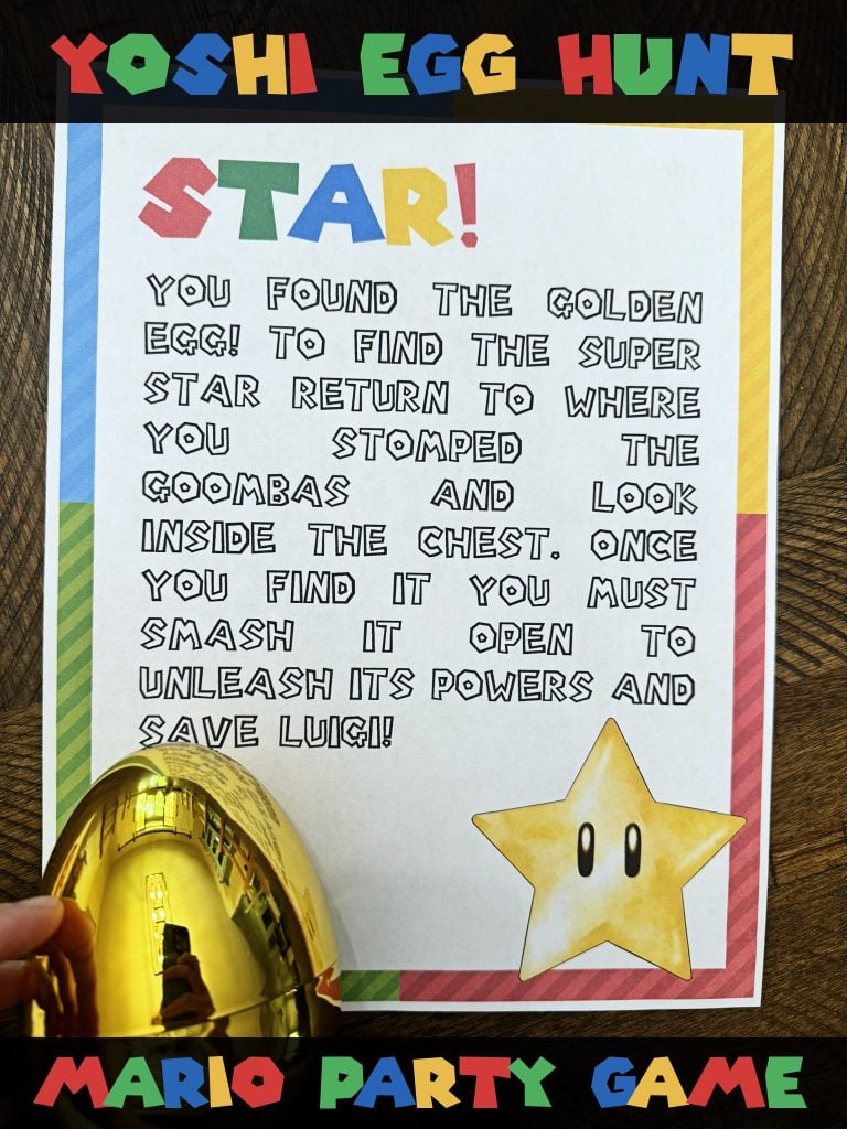 Yoshi egg hunt sign