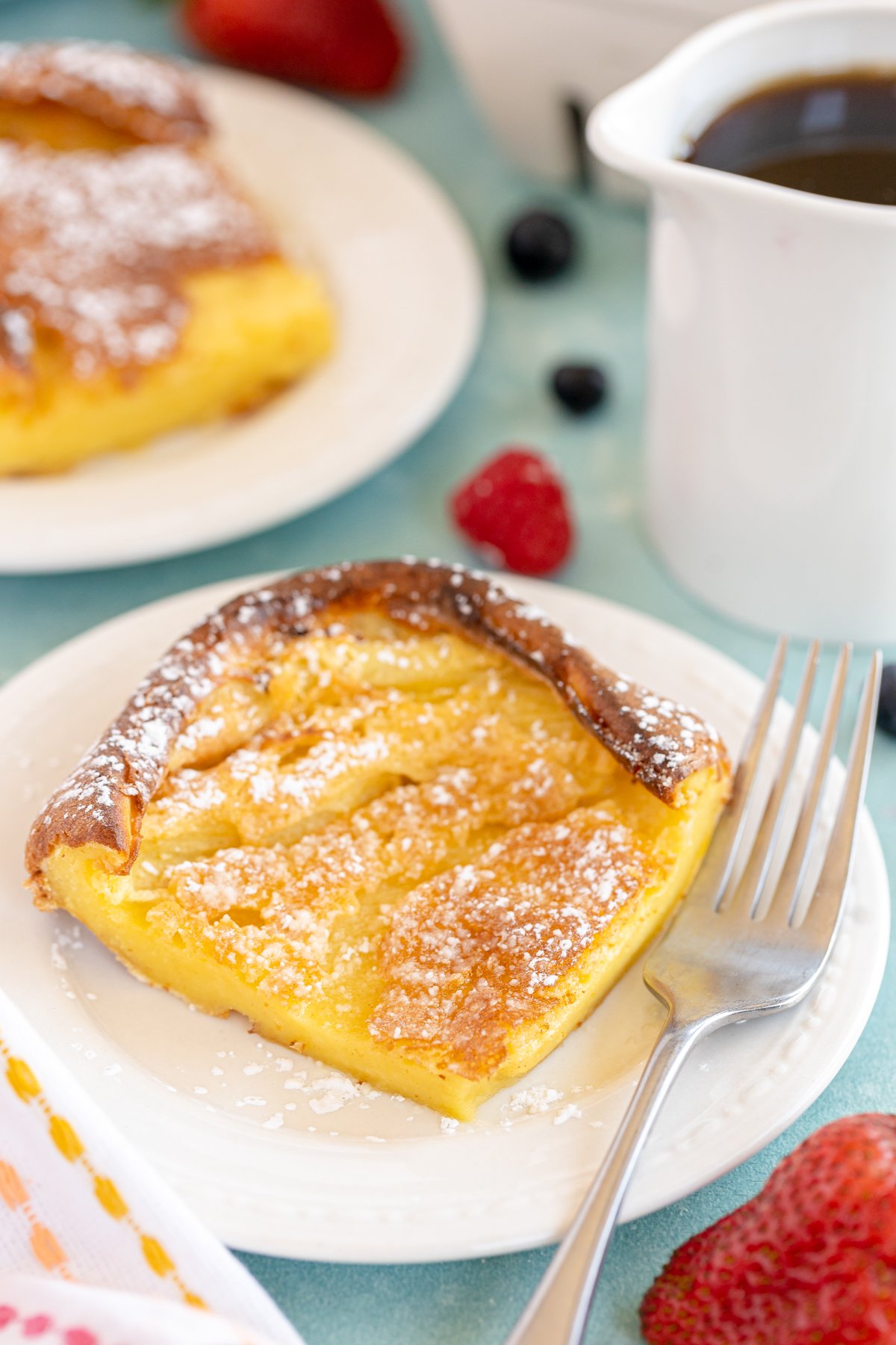white plate with a German pancake