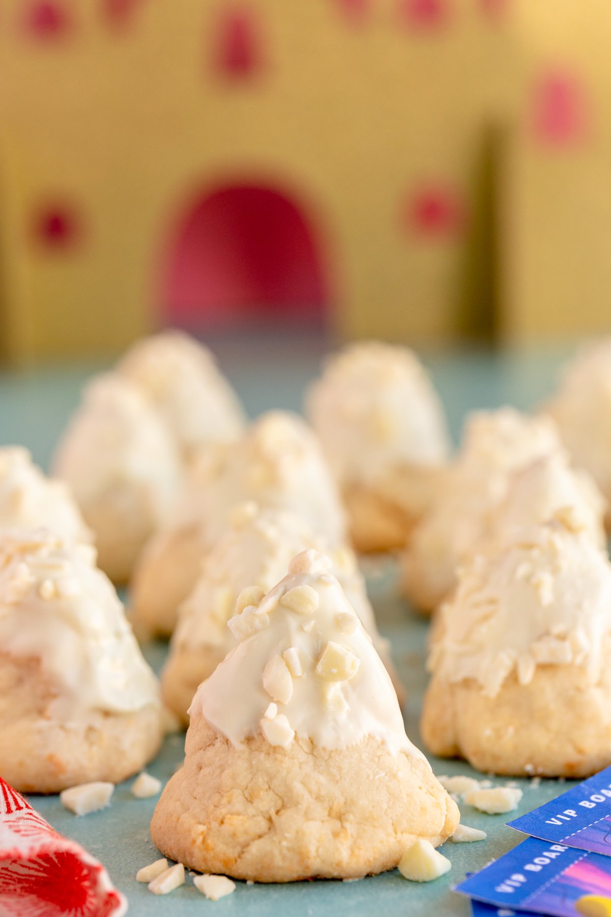 a bunch of copycat Matterhorn macaroons on a table