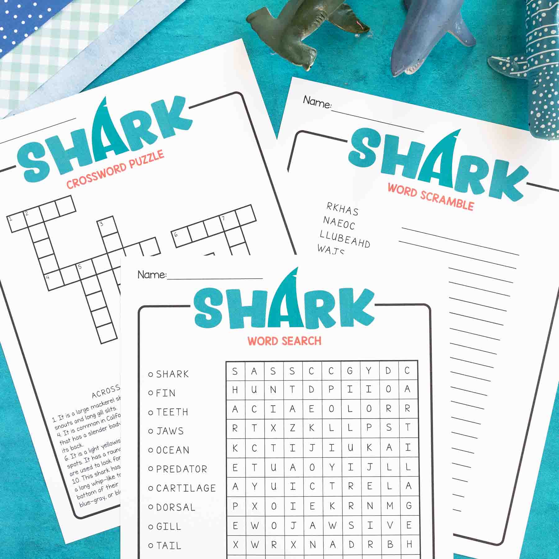 Free Printable Shark Activities