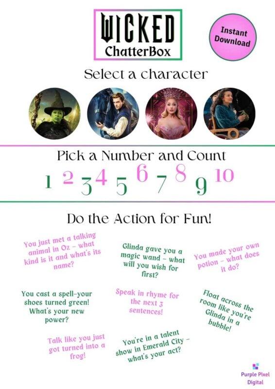 paper with various green and pink texts