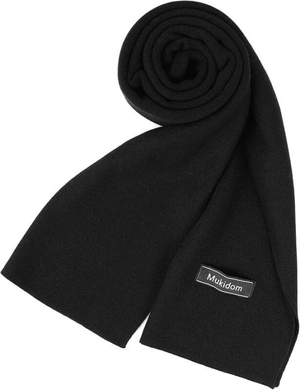 black merino wool scarf