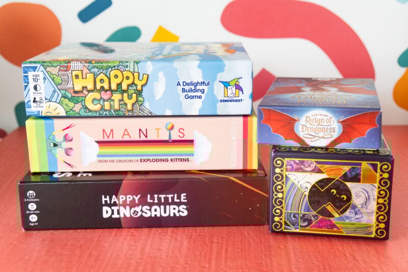 strategy card games stacked on top of each other