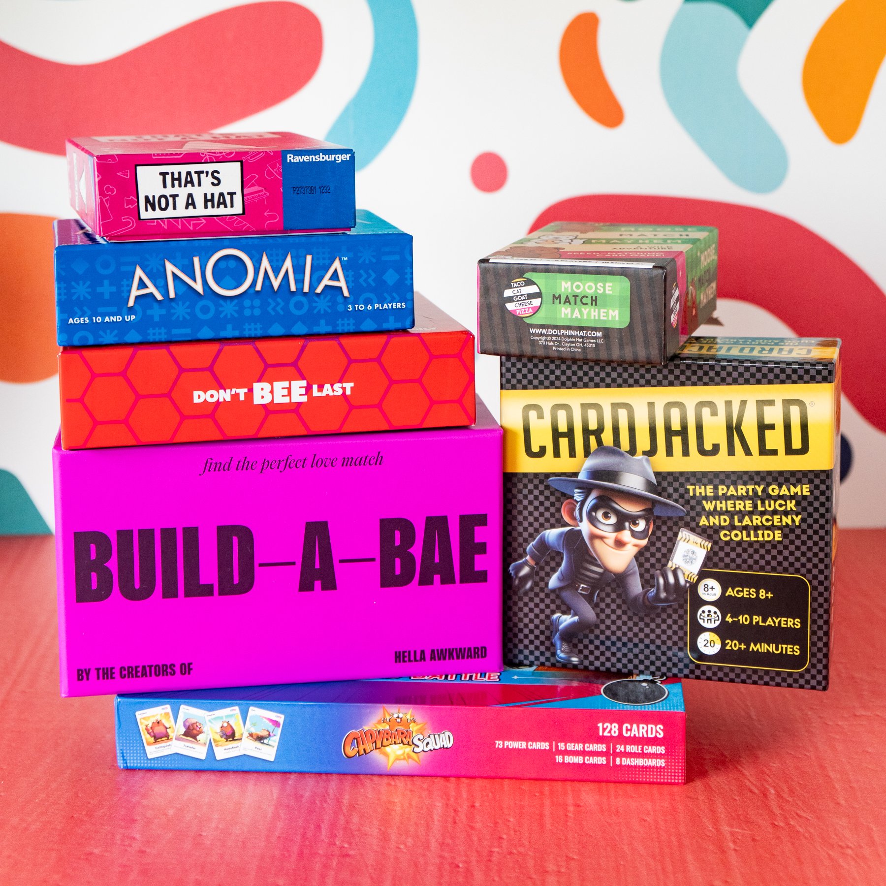 stack of card game for parties