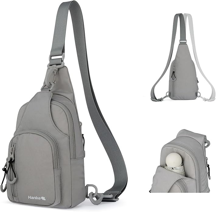 grey corssbody bag