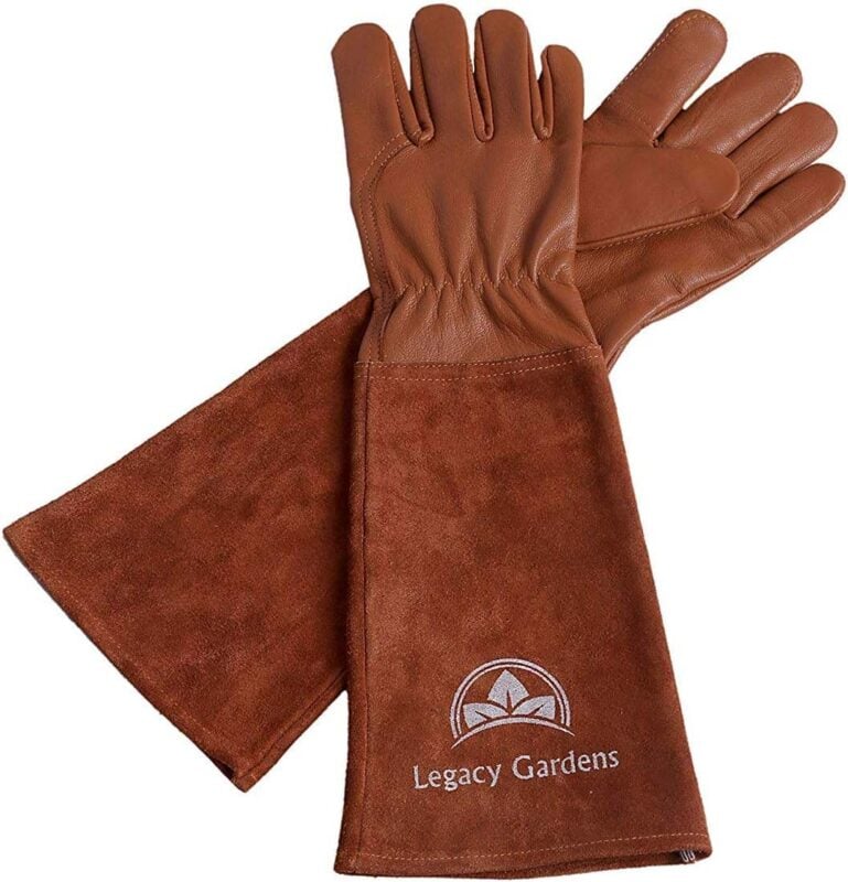 brown elbow length leather gloves