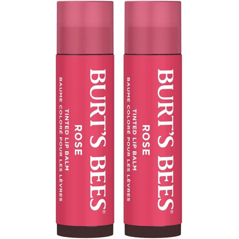two Burt's Bees tinted chapsticks