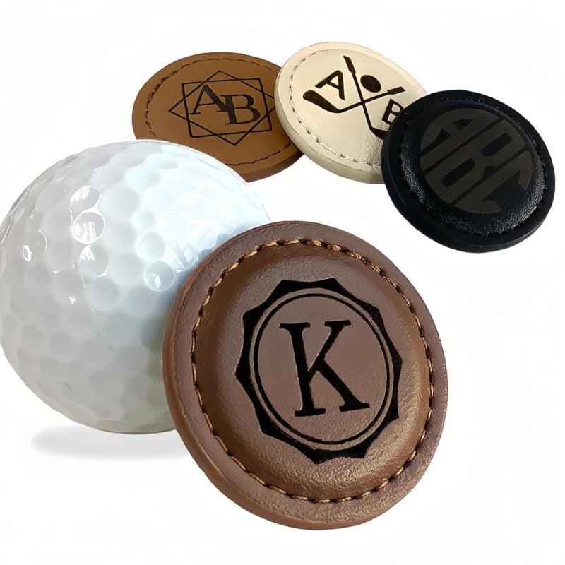golf markers with a golf ball