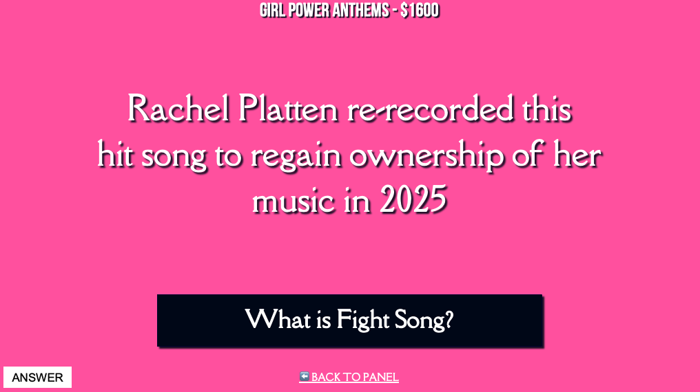 Galentine's Day Jeopardy question