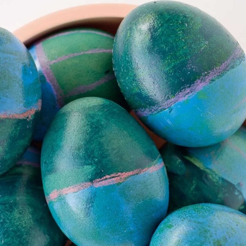 Rothko easter eggs in a bowl