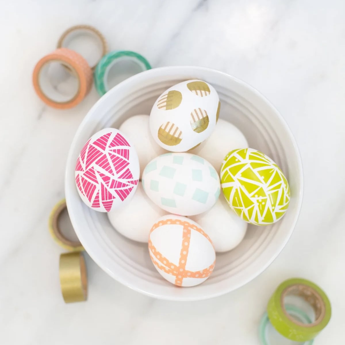 Easter eggs in a bowl