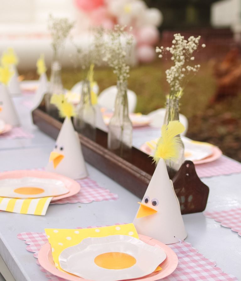 party with chicken birthday party hats