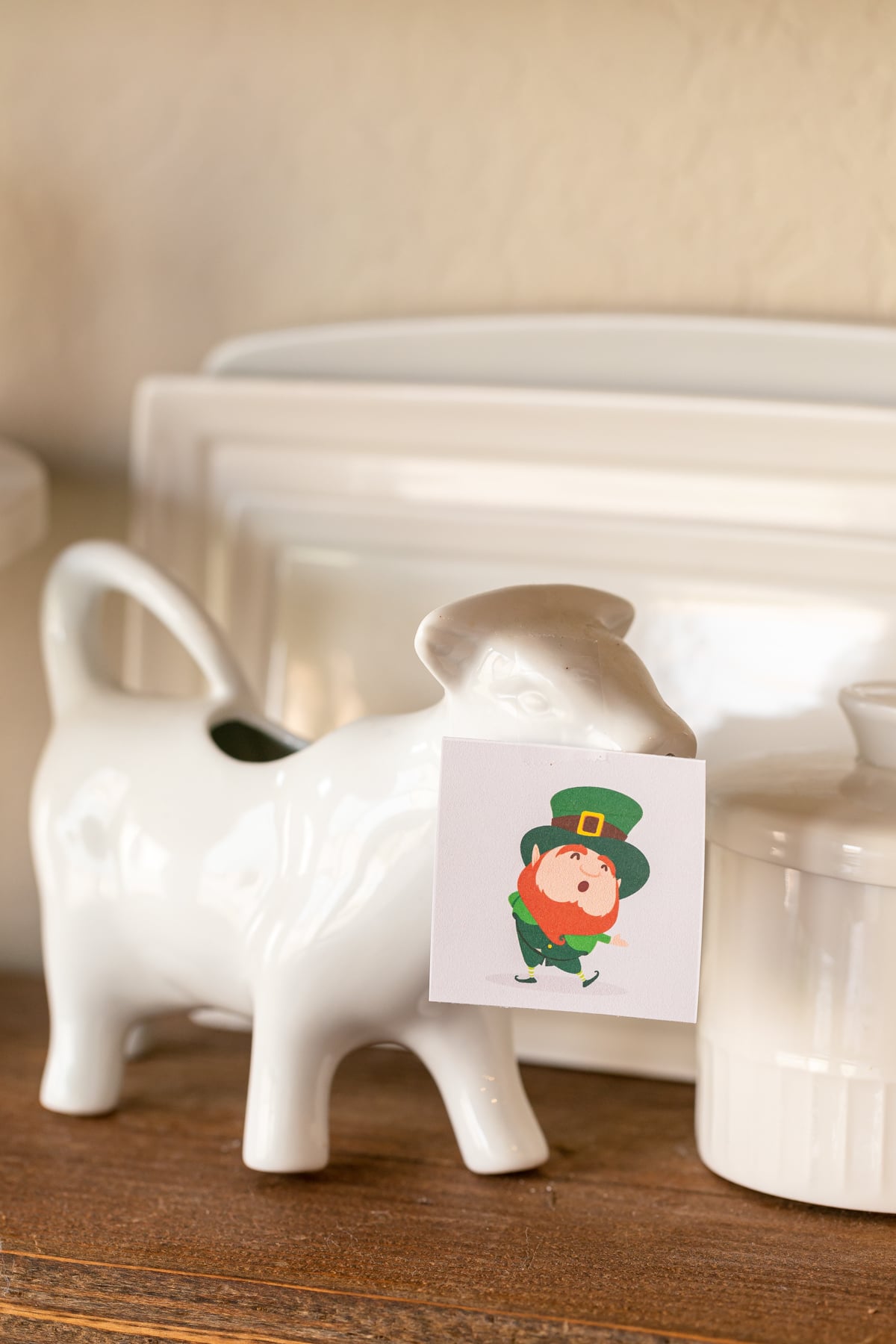 leprechaun on a gravy cow