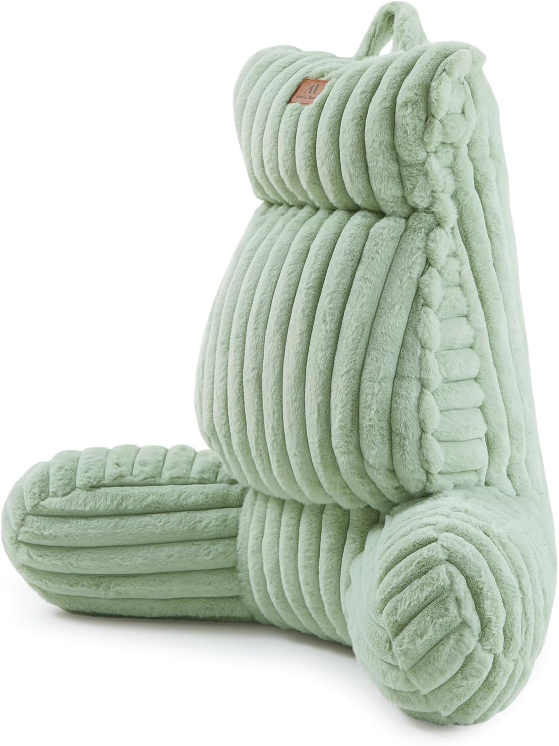 green reading pillow
