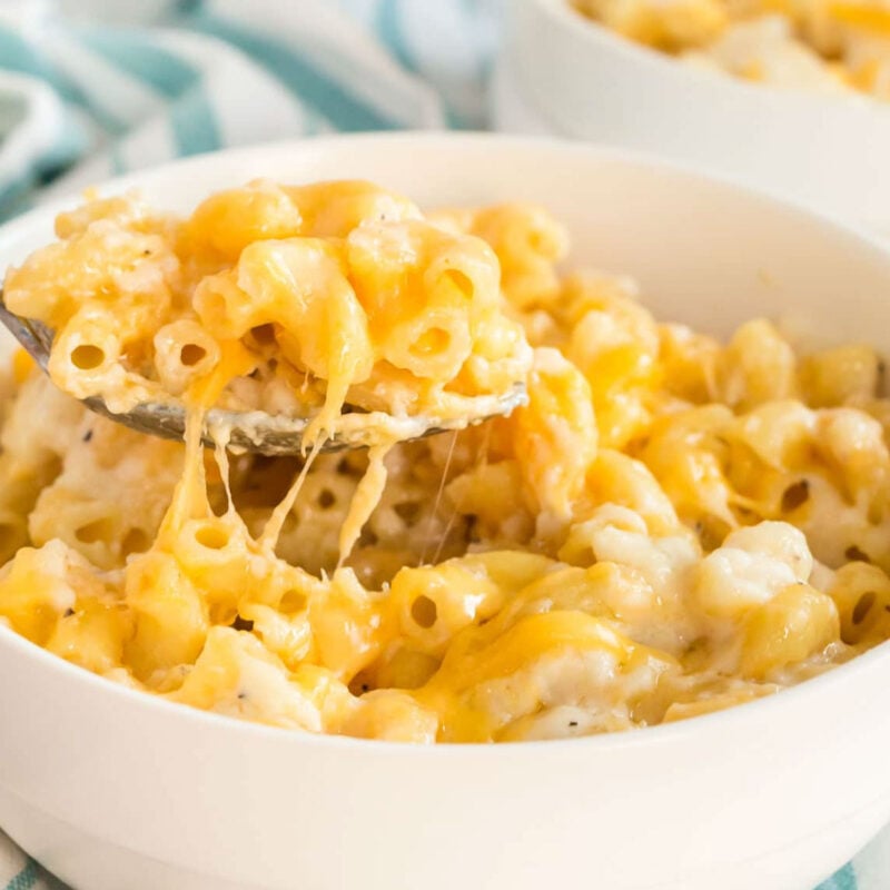 small bowl of mac and cheese