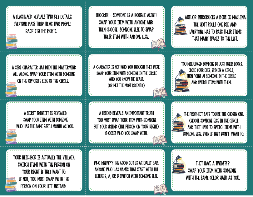 knygų mainų kortelės