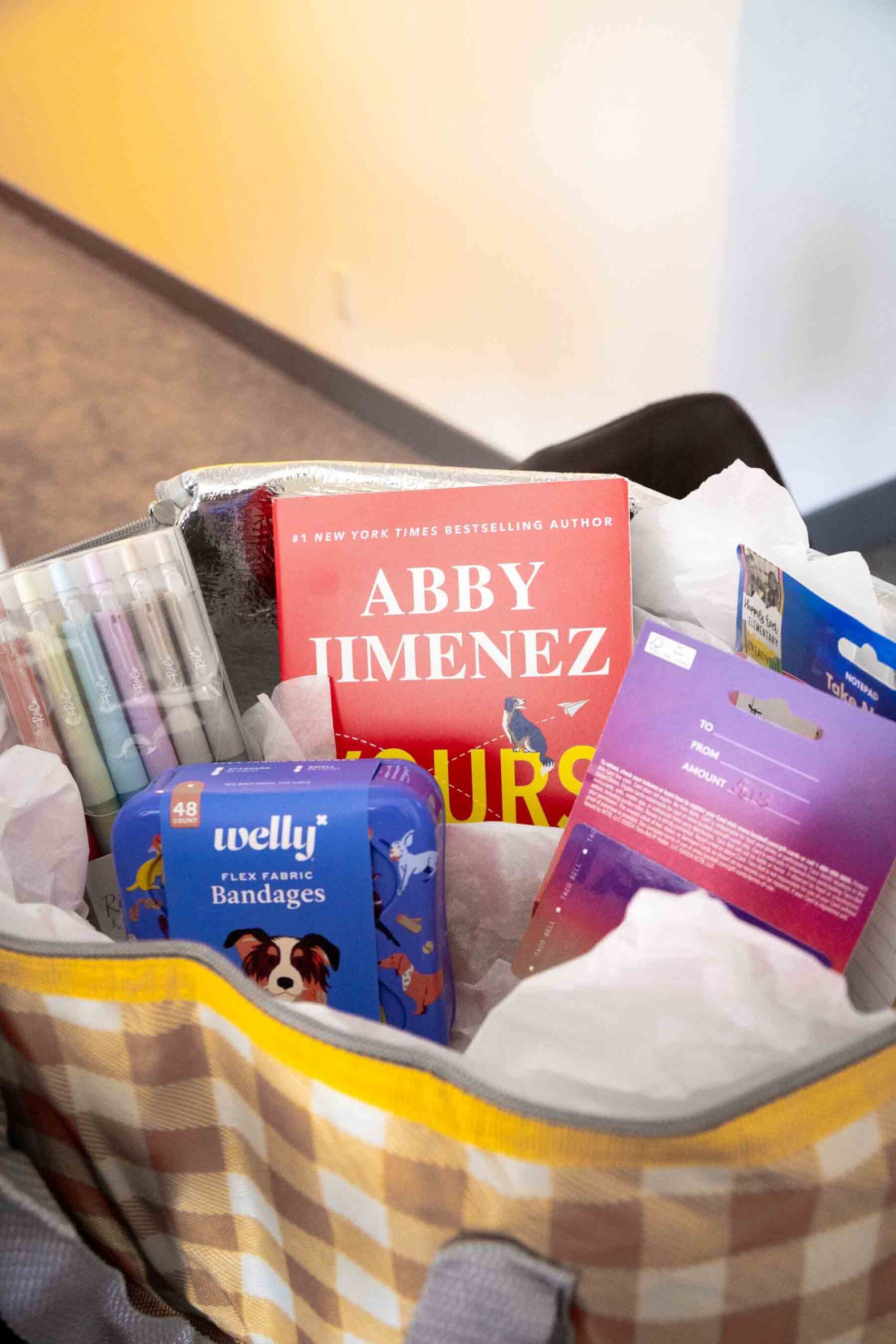 Abby Jimenez book gift basket
