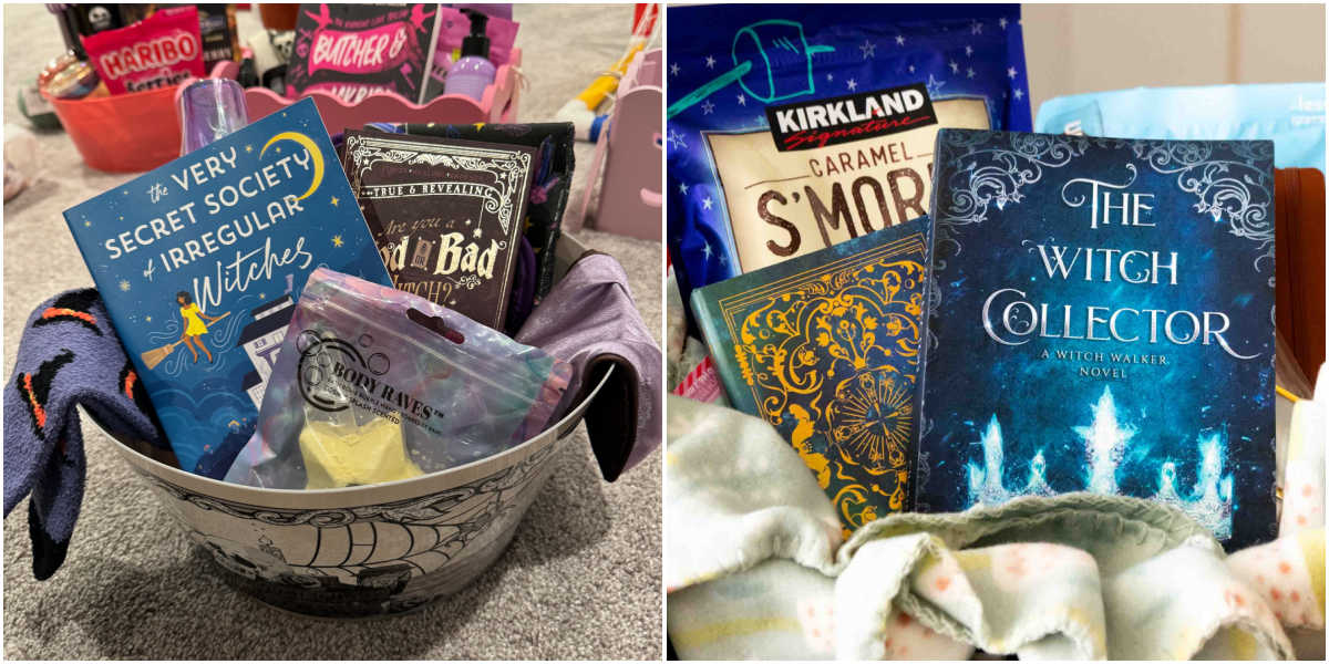book basket inspired by witches