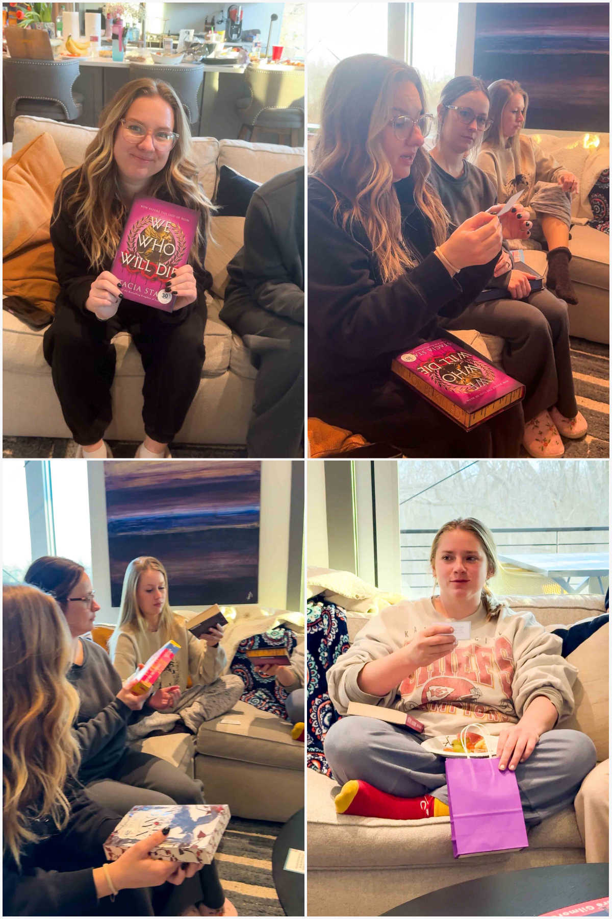 moterų, žaidžiančių knygų mainų žaidimą