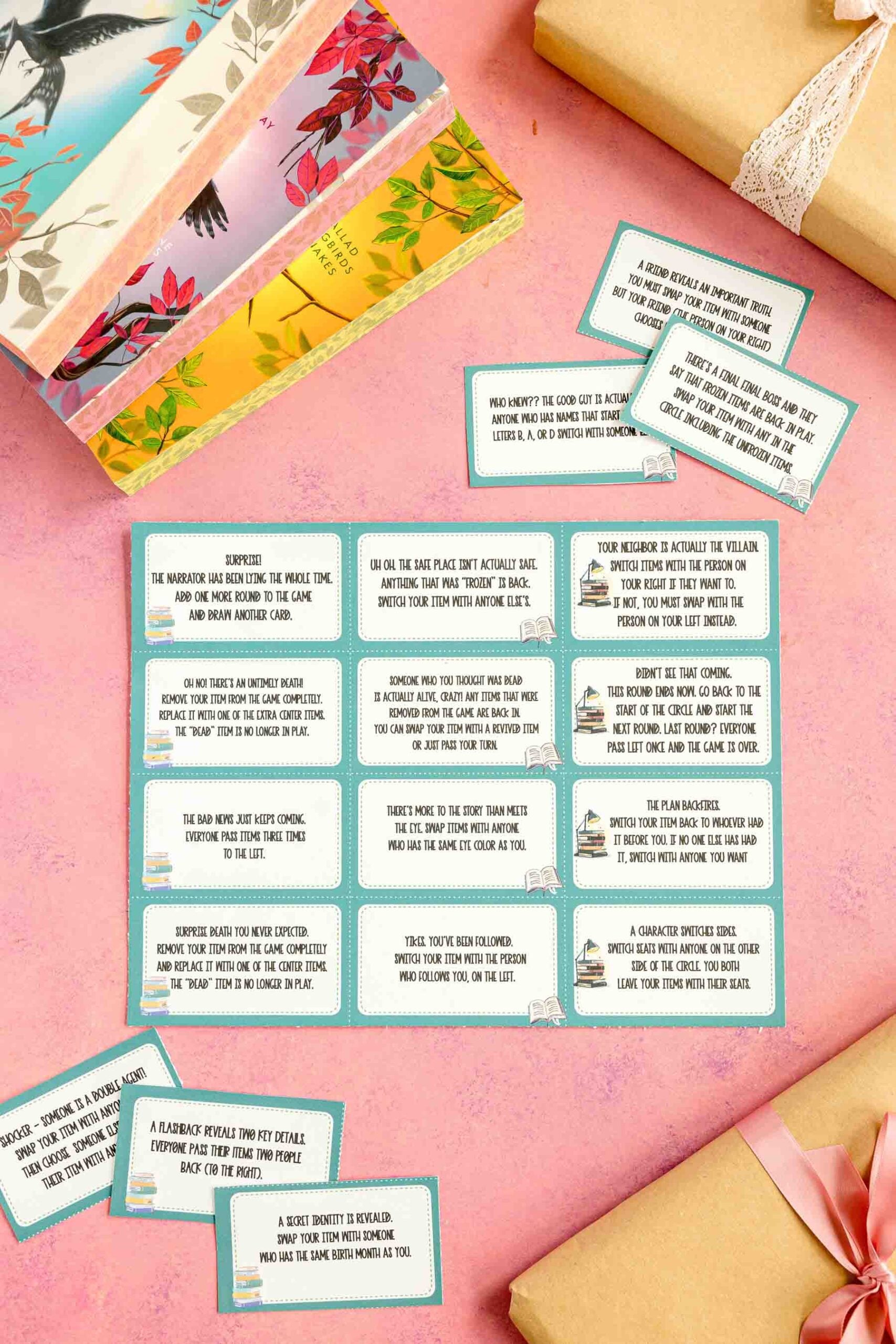 nekarpytų siužetų vingių knygų mainų kortelės