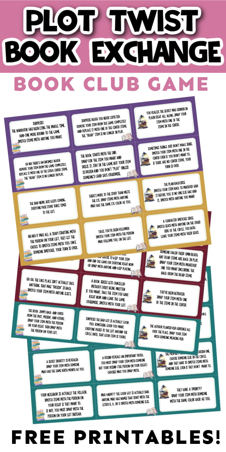 siužeto posūkio knygų mainų kortelės 