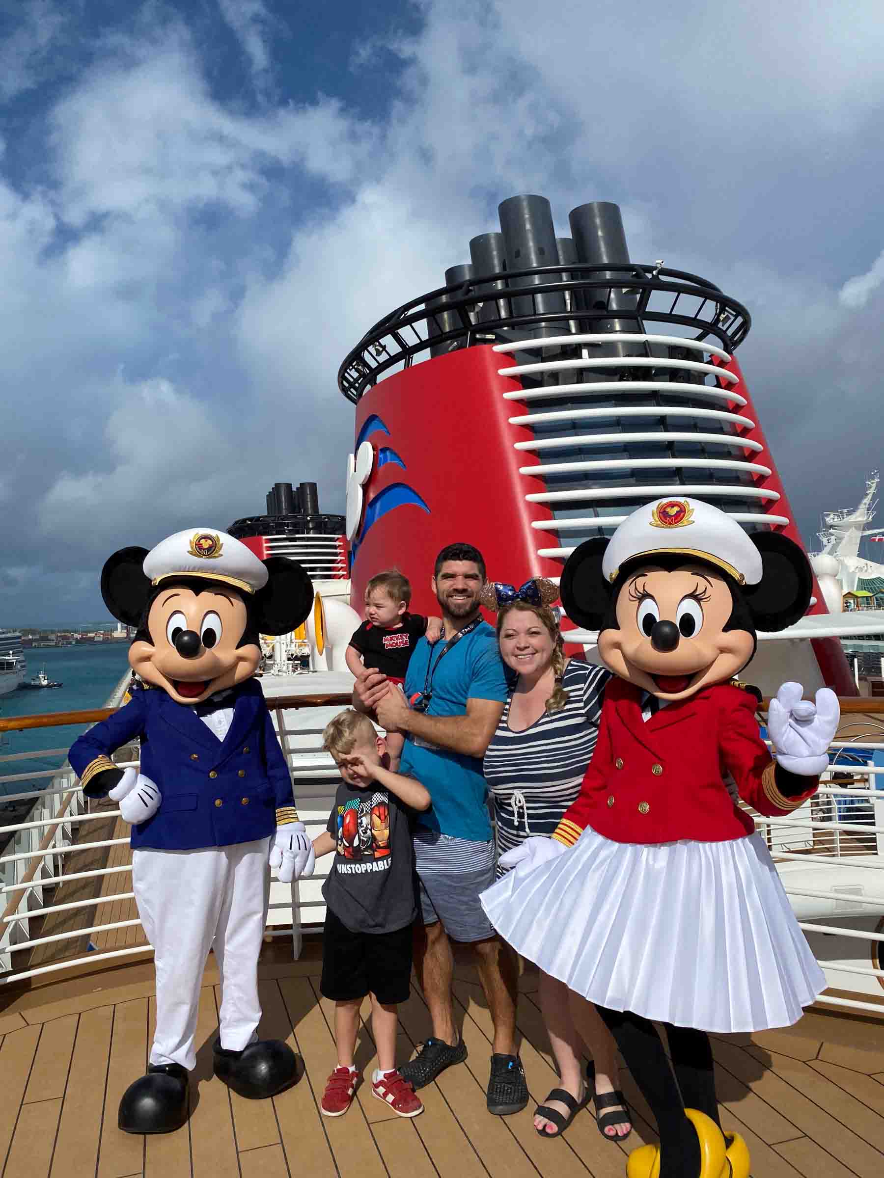 family on a Disney cruise