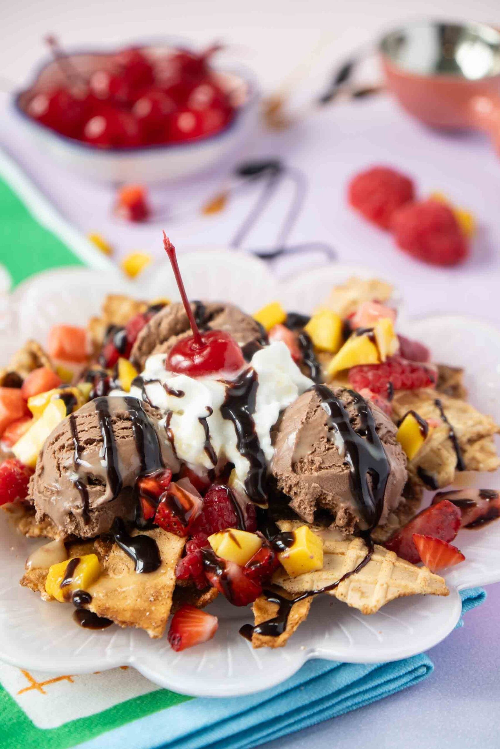 fruit dessert nachos