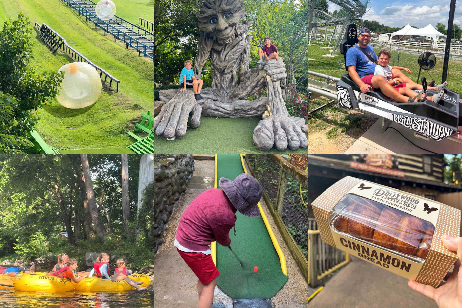 collage of images showing things to do in gatlinburg