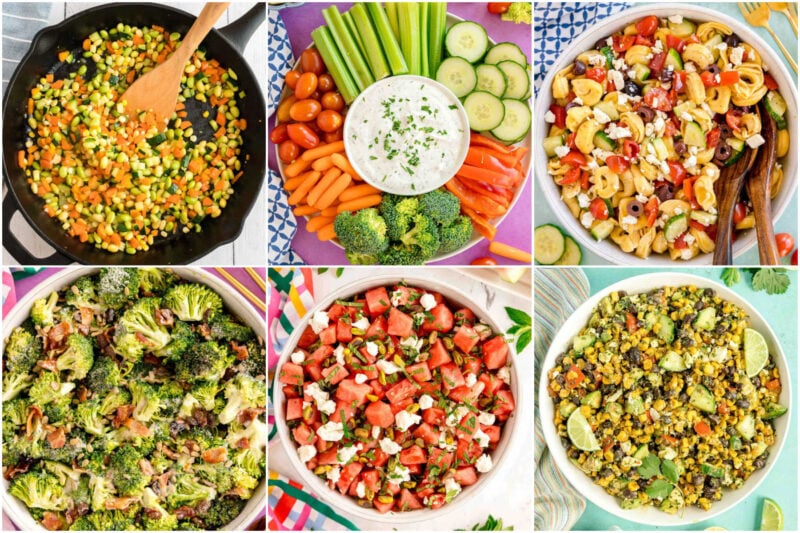 six images showing different summer sides