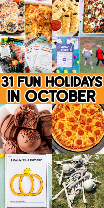 eight image collage showing festivities in October