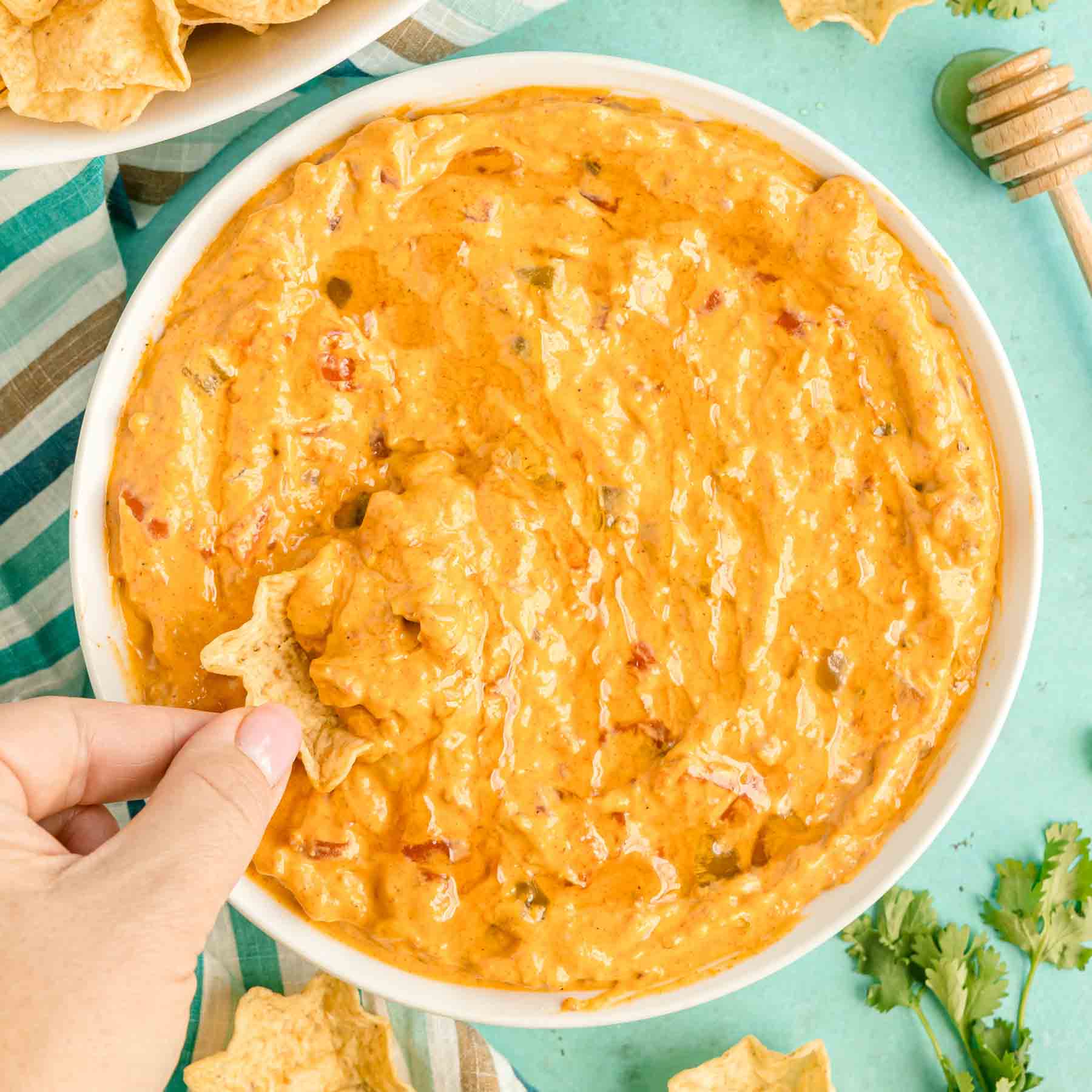 Chorizo Dip with Hot Honey
